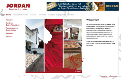 Webseite Teppich Jordan